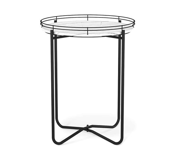 Кофейный столик Sheffilton SHT-CT20 белый мрамор/черный муар - Вид 1