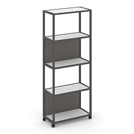 Shelf Mobile Стеллаж 5 уровней 1 секция VR.LT-STK-502.12 Белый Бриллиант/Металл Антрацит/W-26 1200*400*2000 - Фото предпросмотра