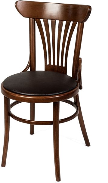 Стул деревянный венский Ослав светлый орех/коричневая экокожа - Вид 1