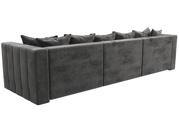 Диван угловой Лига-052 НПБ Лонг угол универсальный Велюр серый - Вид 5