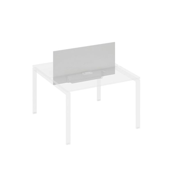 Экран настольный фронтальный для стола 120 с двумя кабель-каналами A4 А4 Б 846 БП серый / металлокаркас серый - Вид 1