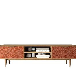 Комод Line с нишей низкий под TV R27/red - Фото предпросмотра