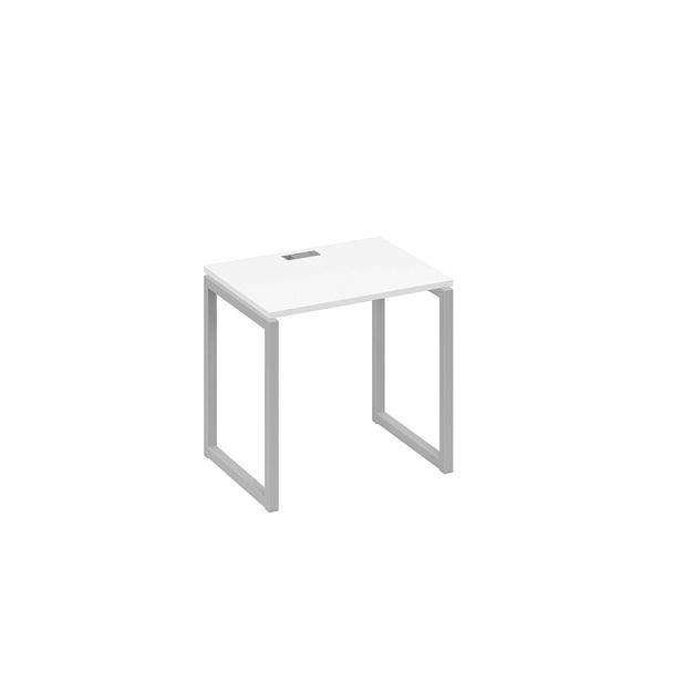 Стол письменный на металлокаркасе QUATTRO A4 А4 Б4 001 БП белый премиум / металлокаркас серый - Вид 1