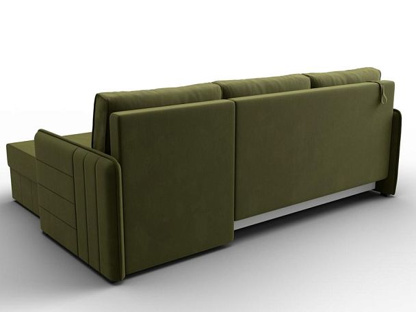 Диван угловой Слим угол универсальный Микровельвет зеленый - Вид 5