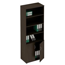 Шкаф для документов полузакрытый Формула ФР 371 венге темный - Фото предпросмотра