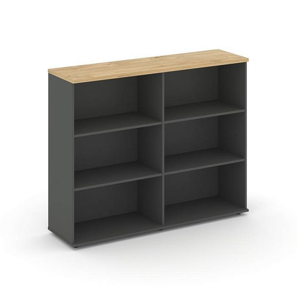 Стайл Проджект Тумба опорная/приставная SN.TOP-153 Антрацит/Тиквуд Светлый 1632*400*1150 - Вид 1