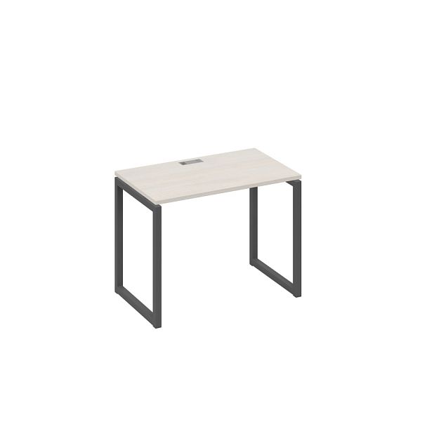 Стол письменный на металлокаркасе QUATTRO A4 А4 Б4 002 БП дуб / металлокаркас антрацит - Вид 1