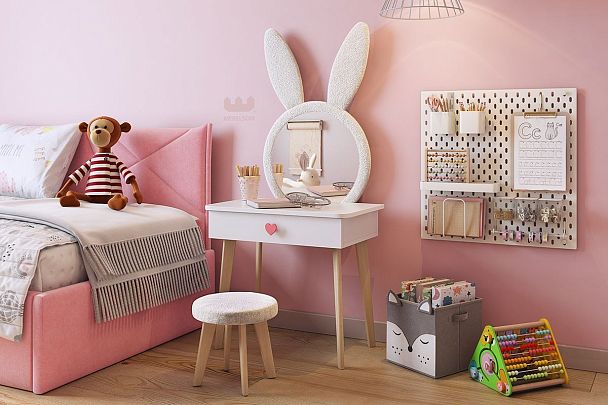 Набор детский Зайка MK-0019.2707 белое дерево/белый (плюш) - Вид 3