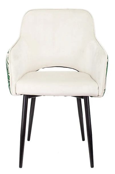 Кресло Бюрократ CH-380F молочный джунгли на ножках металл - Вид 2