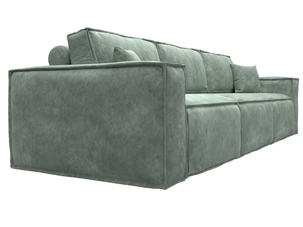 Диван прямой Лига-081 НПБ Лонг Велюр зеленый - Вид 3