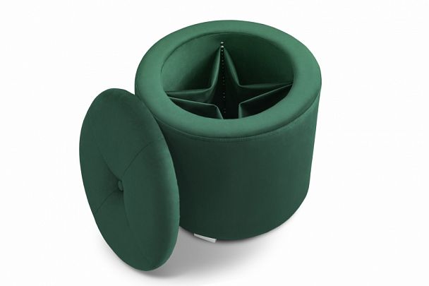 Пуф "Круглый" зеленый - Вид 1