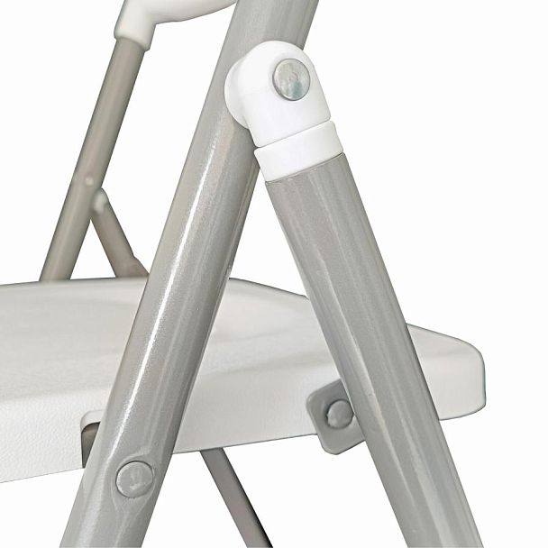 Стулья складные BRABIX "Golf Lite CF-017", КОМПЛЕКТ 4шт., серебристый каркас, пластик, белый, 533035 - Вид 7
