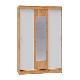 Шкаф-купе Бася белый/дуб крафт золотой - Фото предпросмотра