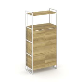 Rift Шкаф 4 ниши широкий RF.SS-43 Дуб Винченцо/Металл Белый 798*396*1648 - Фото предпросмотра