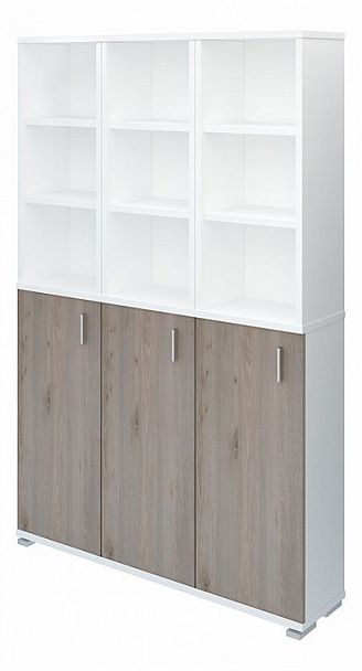 Стеллаж комбинированный Домино нельсон ПУ-40-6 Белый/Нельсон - Вид 1