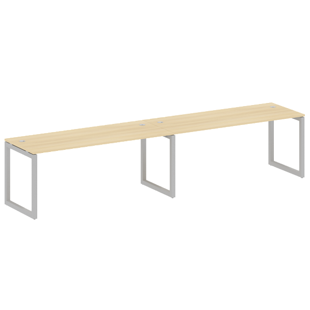 Metal System Quattro Р. ст. на 2 раб. места на О-образном м/к 50БО.СМ-2.5 Акация/Серый металл 3600*720*750 - Вид 1