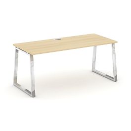 Style Project Direct Lux Стол письменный M-SN-6T1.SR-015.M Акация Лорка/Нержавеющая Сталь/Хром 1780*700*750 - Фото предпросмотра