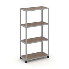 Shelf Mobile Стеллаж 4 уровня 1 секция VR.LT-STK-401.12 Дуб Аризона/Металл Серый 1200*400*1523 - Фото предпросмотра
