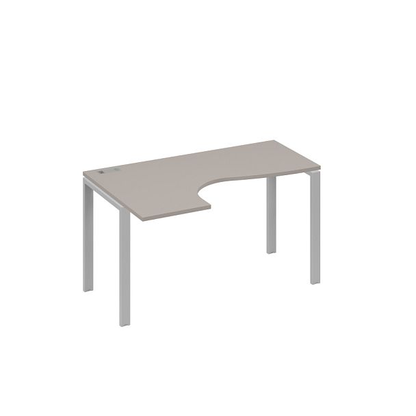 Стол эргономичный левый "Классика" на металлокаркасе UNO A4 А4 Б1 033 БП мокко премиум / металлокаркас серый - Вид 1