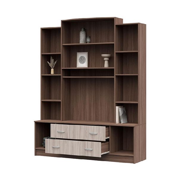 ТВ 301 Макарена ЛДСП центр.секция 1600х2004х440 шимо темный/шимо светлый - Вид 2