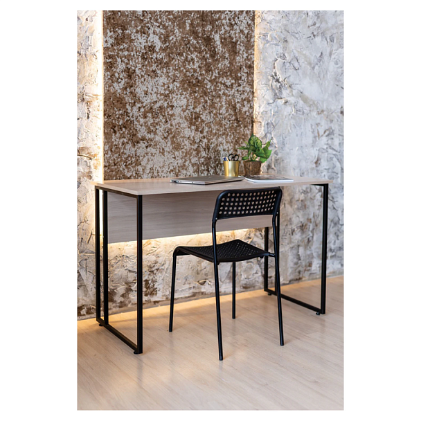 Стол BRABIX "SMART CD-019", 1180х600х770 мм, ЛОФТ, металл/ЛДСП ясень шимо светлый, каркас черный, 641947 - Вид 4