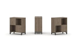 Стайл Проджект Набор стеллажа 2-х сторон., 2 яр. SN.NSD-221 Вяз Благородный/Металл Антрацит 754*400* - Фото предпросмотра