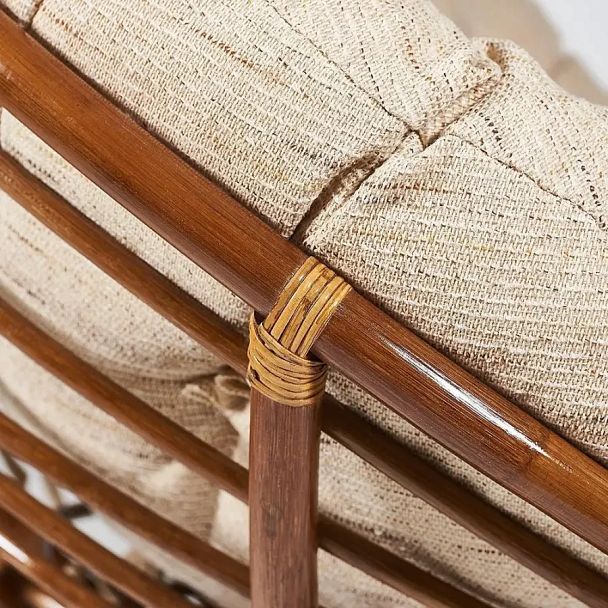 Кресло-качалка Папасан/Papasan (W 23/01 B) /с подушкой/Pecan (орех) - Вид 7