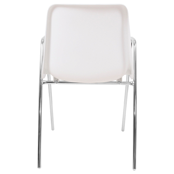 Стул Vicenza (4 высокие ножки c подлокотниками), каркас Хром, белый, РП+ИК, стопируемый - Вид 2
