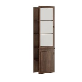 Наполнение шкафа 1 створка левая Ministry 50x51,6x196,8 дуб шоколад - Фото предпросмотра