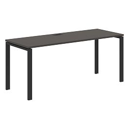 Стол прямой EUST 1767 Мокко/Черный 1760х670х750 EDIS - Фото предпросмотра