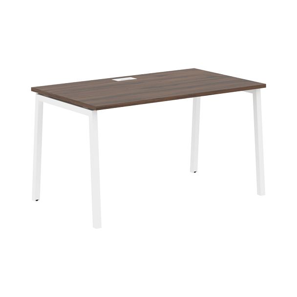 Стол прямой ELST 1380 Дуб Денвер тёмный/Белый 1360х800х750 EDIS - Вид 1
