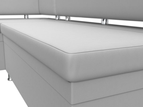 Диван кухонный угловой Стайл левый угол Экокожа белый - Вид 4