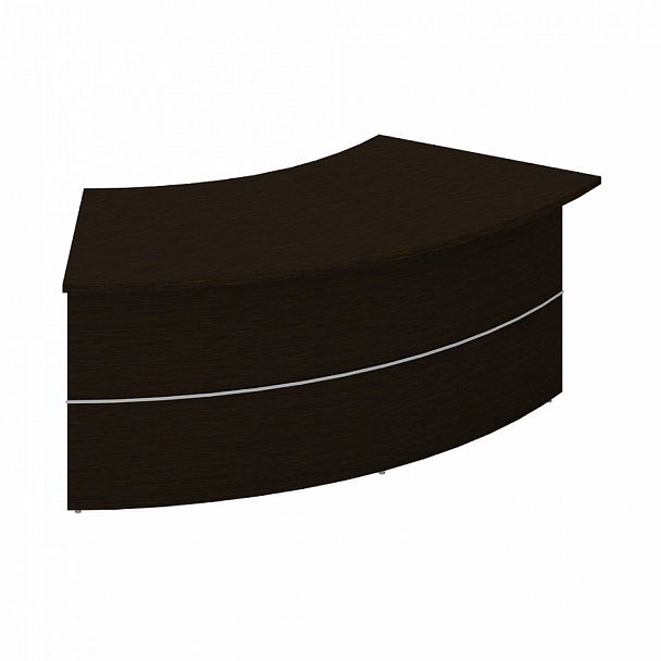 Модуль стойки-ресепшн радиусный "Лидер" ПК-ИМД-СКР195х100ПЛД/Н-В1-179 дуб ферраре - Вид 1