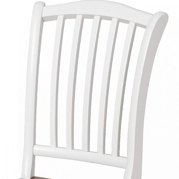 Стул деревянный с жестким сиденьем Элин Белый/Темный орех - Вид 6