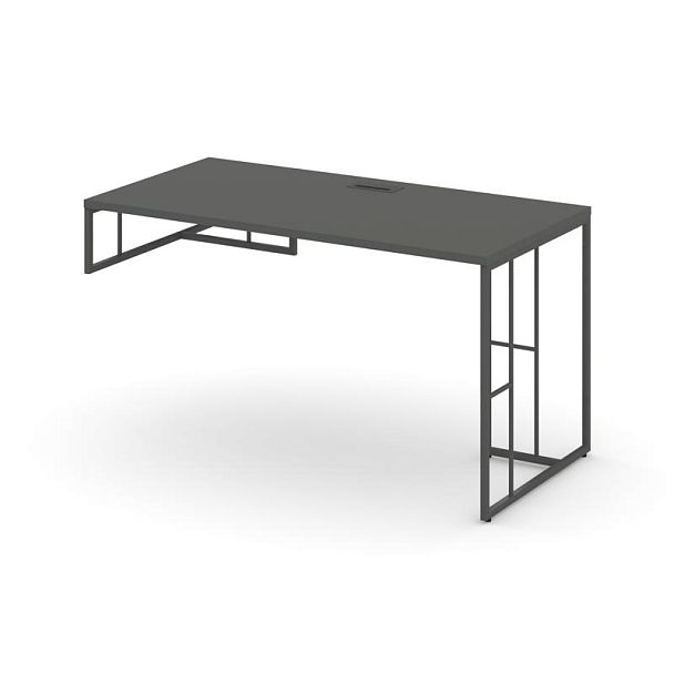 Rift Стол письменный для опорной тумбы левый RF.SPOT-014 (L) Антрацит/Металл Антрацит 1580*700*750 - Вид 1