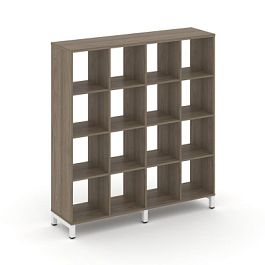 Стайл Проджект Каркас стеллажа 4 яр. SN.KS-440 Вяз Благородный/Металл Белый 1488*400*1615 - Фото предпросмотра