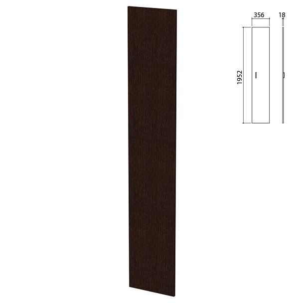Дверь ЛДСП высокая "Приоритет" (356х18х1952 мм), БЕЗ ФУРНИТУРЫ, венге, К-938, К-938 венге - Вид 1