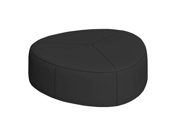 Пуф СОФТИ СФ-126 126х126х41,5h Oregon 16 (кожзам) черный "Пуфы и банкетки"  ТК-002920003481 черный - Вид 1