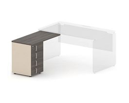 RAC024-40x49 ACCORD Основание тумбы, без топа, 4 ящика, левое 408х495х670 Дуб Термо/Кашемир - Фото предпросмотра