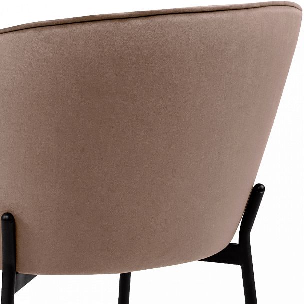 Стул кухонный Миэль латте велюр/черный - Вид 10