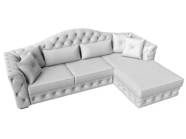 Диван угловой Артис правый угол Экокожа белый - Вид 5