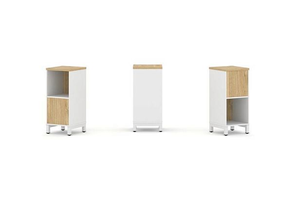 Style Project Набор стеллажа 2-х сторон., 2 яр. SN.NSD-211 Белый/Тиквуд Светлый/Металл Белый 387*400 - Вид 1