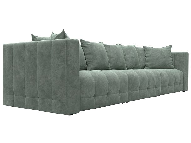 Диван прямой Лига-052 НПБ Лонг Велюр зеленый - Вид 3