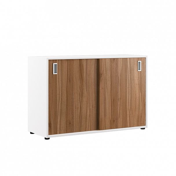 Тумба с раздвижными фасадами Tess Wood 120x43x80 орех - Вид 1