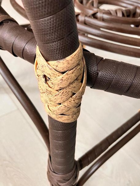 Комплект Багама с диваном и полными бежевыми подушками (полиротанг) - Вид 10