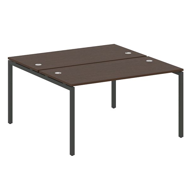 Metal System Quattro Р. ст. на П-образном м/к 40БП.РАС-СП-2.3 Венге/Антрацит металл 1400*1475*750 - Вид 1