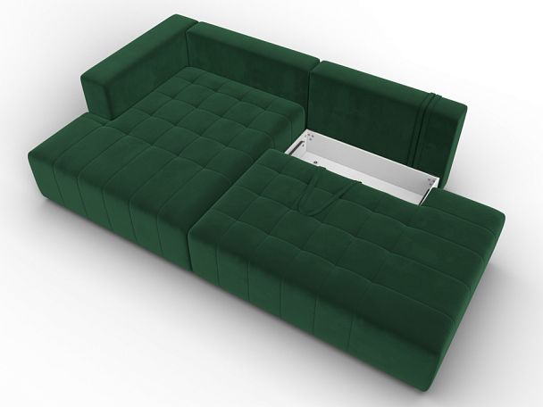 Диван угловой Лига-103 НПБ угол левый Велюр зеленый - Вид 7
