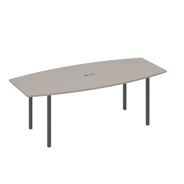 Стол для переговоров 220 с каркасом DUE A4 А4 Б2 114 БП мокко премиум / металлокаркас антрацит - Вид 1