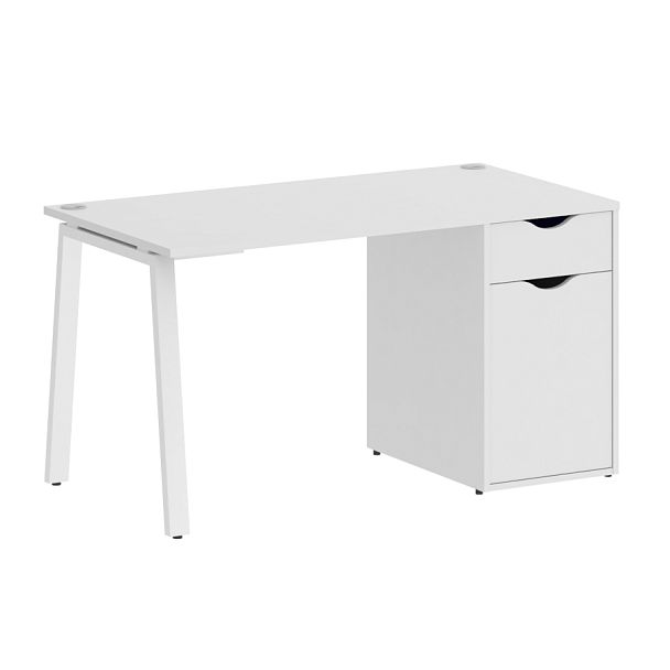Home Office Стол письменный VR.SP-3-138.1.A Белый/Белый металл 1380*720*750 - Вид 1