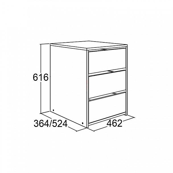 Стеллаж тумба серии Мираж (364) - Вид 2